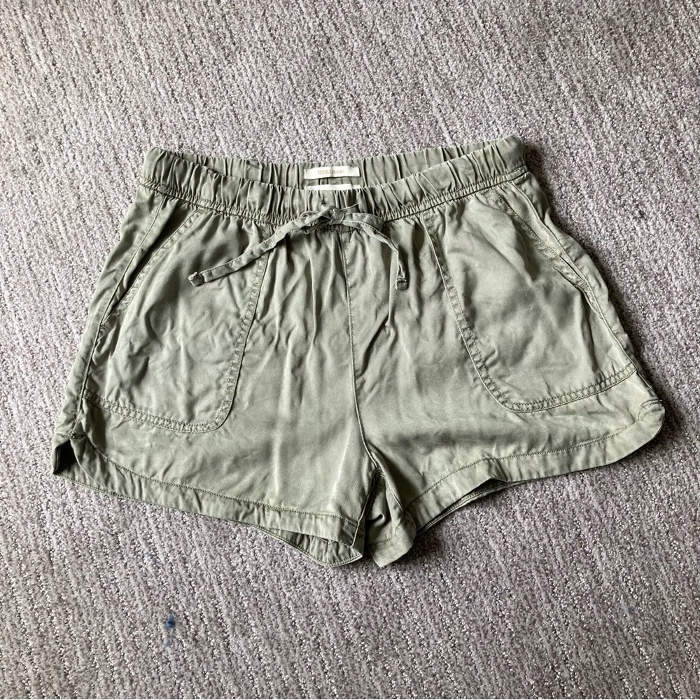 Cynthia Rowley Green Drawstring Shorts